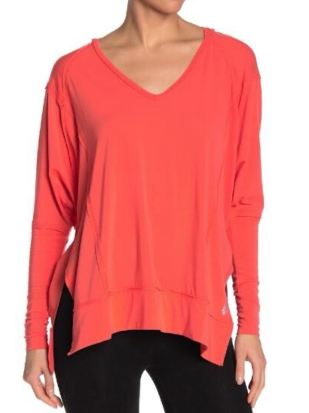 Free People Movement Soul Circle Hooded Shirt Atomic Orange Size M